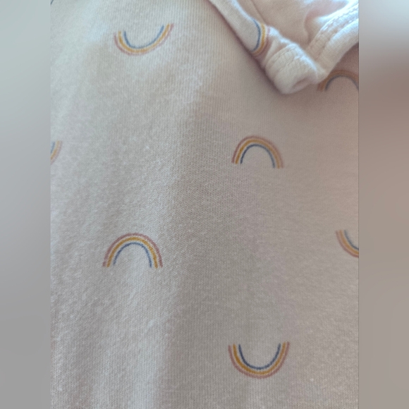 NWOT Carter's Pink and White Striped And Pink Rainbow Baby Sleep Sacks - Picture 2 of 5